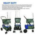 thumbnail image 4 of Fishing Cart Wagon - Holds 5 Fishing Poles – LARGE Air Wheels – Cooler Platform – Storage Pouch – Fits in Trunk of Car - Great for Piers, Lakes, Rivers and Beaches Green, 4 of 6