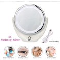 thumbnail image 3 of Makeup Mirrors Lighted Makeup Vanity Mirror, Double Sided Cosmetic Table Mirror with LED Lights and 1x/5X Magnification Portable Vanity LQHZWYC, 3 of 6