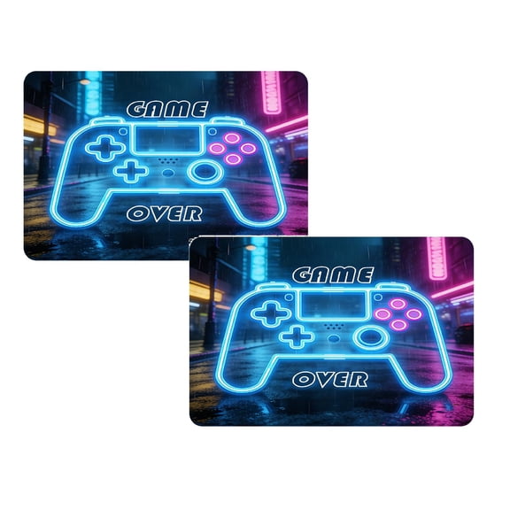 2Pcs Gaming Controller Area Rug â Floor Mat With Game Controller Design Soft Stain Carpet For Bedroom Game Room And Home For & Streamers Carpet