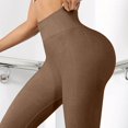 thumbnail image 5 of TGPMGRZ Leggings for Women Scrunch Lifting Gym Seamless Workout Leggings Tummy Control Yoga Pants Brown Size L, 5 of 7