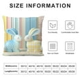 thumbnail image 5 of RUIYC Spring Easter Pillow Covers - Colorful Bunny Rabbit and Stripes Pattern, Soft Pastel Decorative Cushion Case for Sofa, Couch, Bedroom Home Decor, 5 of 5