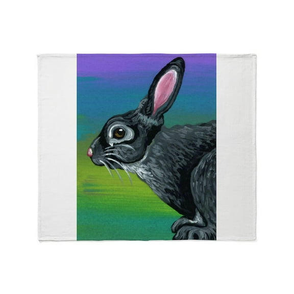CafePress - Black Rabbit Bunny Throw Blanket - Soft Fleece Throw Blanket, 50"x60" for All Ages
