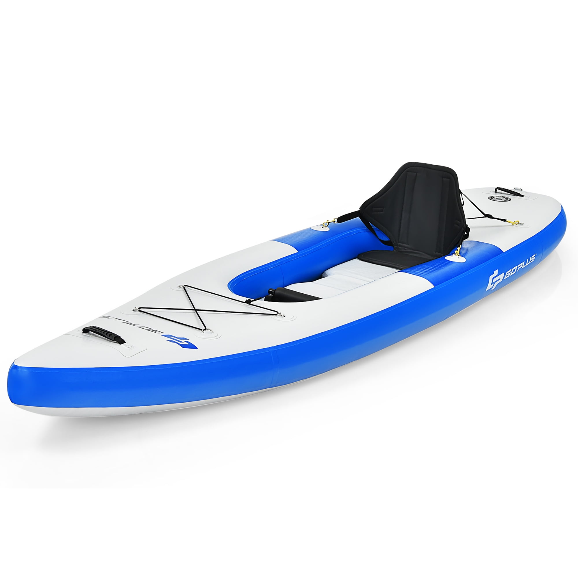 Goplus 1 Person Inflatable Kayak Includes Aluminum Paddle with Hand Pump  Blue
