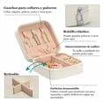 thumbnail image 2 of 20Pcs Organizadora de Joyero de Viaje, Alhajeros Joyeria Mujer, Portátil Mini Alhajeros de PU para Anillos, Pendientes, Collares (Blanco), 2 of 7