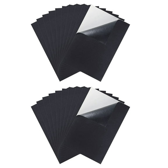 Black Adhesive Back Felt Sheets Fabric Sticky Self-Adhesive and Water , 20 PCS