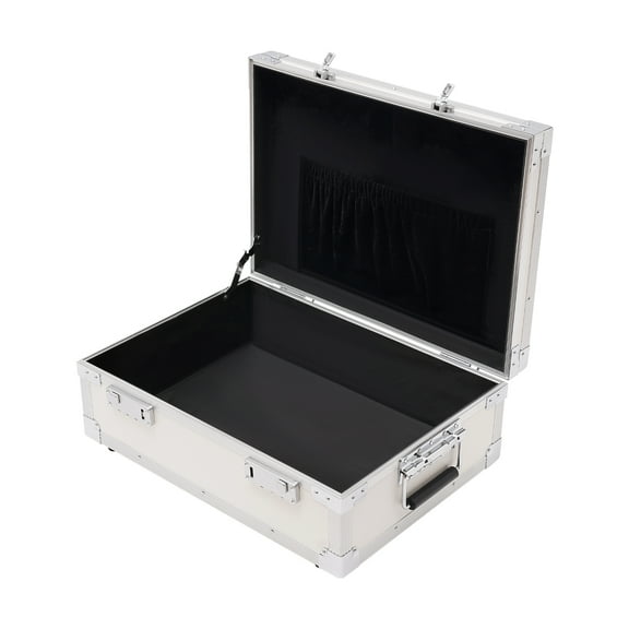 Safe and Secure Locking Storage Box with Combination Locks, Fire-Resistant Surface, Cushioned Interior, and Velvet Pocket for Organized Storage