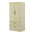 thumbnail image 2 of South Shore Acapella Wardrobe Armoire, in Bleached Oak, 2 of 15