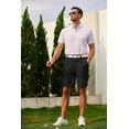 thumbnail image 5 of COOFANDY Mens Hybrid Casual Golf Shorts 9" Stretch Lightweight Quick Dry Summer Hiking Travel Shorts with Zipper Pockets, 5 of 6