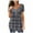 Dark Gray, variant on IROINNID Women's Printed Round Neck Pleated Short Sleeve Loose Tunic Tops