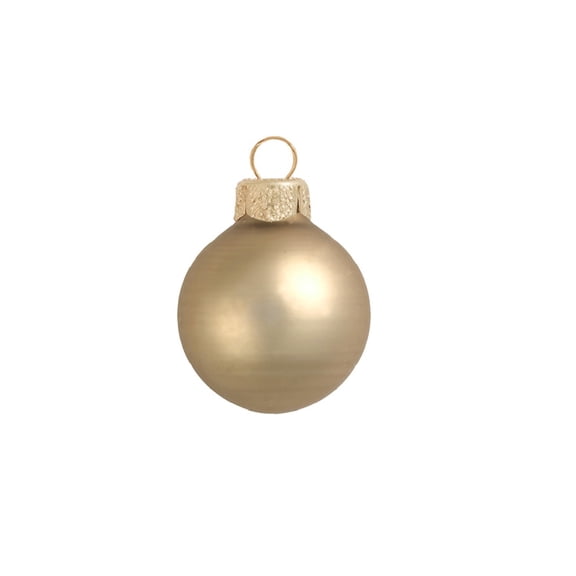2ct Matte Gold Glass Ball Christmas Ornaments 6" (150mm)