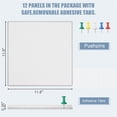 thumbnail image 2 of Yahome 12Pcs Bulletin Board for Office 48 x 36 Inch Removable Felt Wall Tiles with Pushpins Large Cork Boards for Walls Decor Organizer and DIY (White), 2 of 7