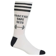 Hot Sox Mens Practice Safe Sets Crew Socks, Mens Shoe Size 6-12.5, White