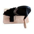 thumbnail image 3 of Luzkey Trancheuse à Pain Manuelle Manivelle Coupe-Pain Réglable Lame en Acier Inoxydable Ventouse Couvercle Protecteur Design Portable Base en Bois Adaptée pour Cuisine Maison Comptoir de Cuisson Noir, 3 of 8