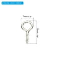 thumbnail image 2 of Uxcell 4mm ID x 15mm L Screw Eyes Pin Mini Small Eye Hooks Dark Silver 150 Pack, 2 of 6