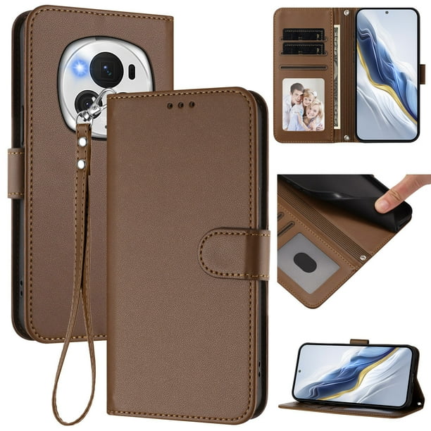 Funda Cartera GANGXUN para Honor Magic 6 Pro 5G – Cierre Magnético, Protección RFID, Correa Desmontable, Compatible con Carga Inalámbrica