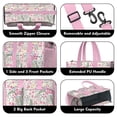 thumbnail image 3 of Teacher Tote Bag,Pioneer Flower Floral Print Pattern Teacher Utility Tote Bag,Large Work Tote Bags for Women with Multiple Pockets,Top Zipper Closure,13.8x10.6x6.7 Inch, 3 of 5