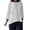 White, variant on yunLCZ Womens Long Sleeve Shirts Women's 202 Nine Point Sleeve Round Neck Cotton Linen Loose Casual Versatile Shirt Top T Shirt Womens Long Sleeve Shirts