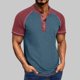 thumbnail image 1 of pstuiky camiseta de hombre, Blusa informal de manga corta con cuello vuelto y media cremallera para hombre ropa de hombre xl, 1 of 6