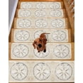 thumbnail image 2 of Stair Treads for Wooden Steps, Sand Dollar Coastal Peel and Stick Stair Treads with Reusable Adhesive, Summer Beach Beige Sea Non Slip Indoor Stairs Runner Rugs Mats for Elders Dogs 8"x30" 4PCS, 2 of 7