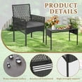 thumbnail image 7 of Junkai 8 Piece Rattan Outdoor Conversation Sets with Cushions and Coffee Table, Gray/Blue, 7 of 7