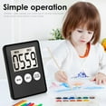 thumbnail image 4 of Latrodar Kitchen Timer Digital Magnetic Cooking Baking LCD Count Novelty Sleep Clock Kitchen Black 3.2x2.4 Inch Home Tools, 4 of 5