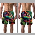 thumbnail image 3 of luoweisi Men's Beach Shorts Quick Dry Swim Trunks with Mesh Lining Chameleon L, 3 of 5