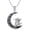 Highland Cow, variant on Cat Necklace 925 Sterling Silver Moon Pendant Pet Necklace Cute Animal Jewelry Gifts for Cat Lovers Women Mom