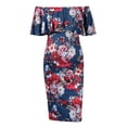 thumbnail image 3 of Shldybc Women's Maternity Sleeveless Print Dress Off Shoulder Casual Maxi Dress, Maternity Clothes, Summer Dress, 3 of 6