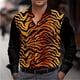 thumbnail image 2 of Camisa informal con estampado de cebra y leopardo para hombre, camisa con estampado 3D, para vacaciones en la calle, con solapa, manga larga, elástica, talla 5XL, 2024, 2 of 5