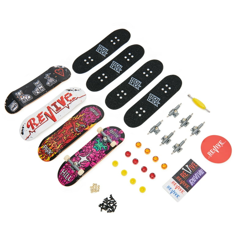 Tech Deck, Ultra DLX Fingerboard 4-Pack, Revive Skateboards
