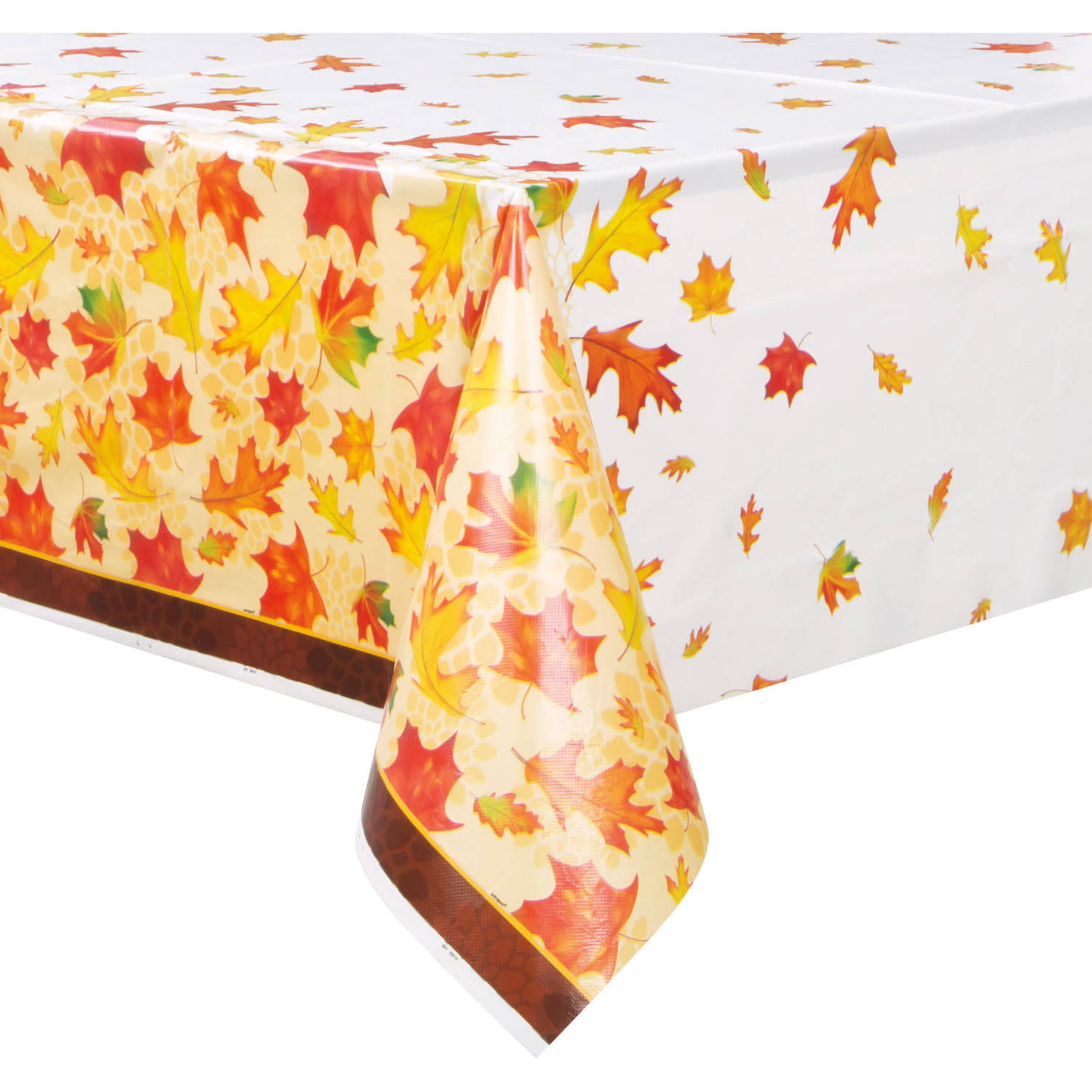 Fall Leaves Plastic Tablecloth, 84 x 54 in, 1ct Walmart