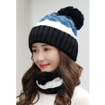 thumbnail image 4 of Winter Fashion Warm Elastic Soft Ear Protection Knitted Scarf Hat Fleece Lined Beanie Hat, 4 of 6