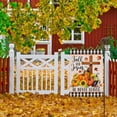 thumbnail image 5 of Fall for Jesus Cross Religious Pumpkin Home Decorative Garden Flag, Autumn Yard Lawn Sunflower Outside Decor, Buffalo Plaid Check Farmhouse Outdoor Small Burlap Decoration Double Sided 12.5 x 18, 5 of 6