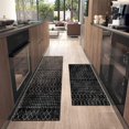 thumbnail image 3 of Dosaele Boho Kitchen  Set of 2 Modern Farmhouse Kitchen Rugs and Mats Non Skid Washable Moroccan Boho Runner Rugs with Rubber Backing for Kitchen Decor and Accessories (Black 17”x47”+17”x, 3 of 6