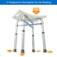 thumbnail image 2 of Heavy Duty Shower Stool 500lb, 6 Height Adjustable Tool Free Lightweight Alloy Aluminum Anti-Slip Shower Chair, Shower Seats for Elderly, Bath Bench with Padded Seat for Seniors, Elderly, Disabled, 2 of 7
