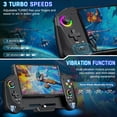 thumbnail image 5 of Game Controller for Switch/OLED, all-in-one handheld controller. With Hall Joystick, Adjustable LED Light, Turbo, 6-Axis Gyroscope, Dual Motor Vibration, 4 Game Slots Gamepad Replacement-Black, 5 of 7