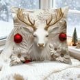 thumbnail image 5 of Winter Christmas Snowhouse Pillow Cover, Santa Claus Snowman Pattern Pillow case, Xmas Tree Elk Reindeer Sofa Cushion Case Christmas New Year Couch Bed Decor, 5 of 6