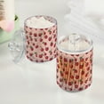 thumbnail image 2 of Yayeee 4 Pack Qtip Holder Bathroom Cotton Swab Canister with Lid Clear Dispenser Set, Cherries Pattern, 2 of 6