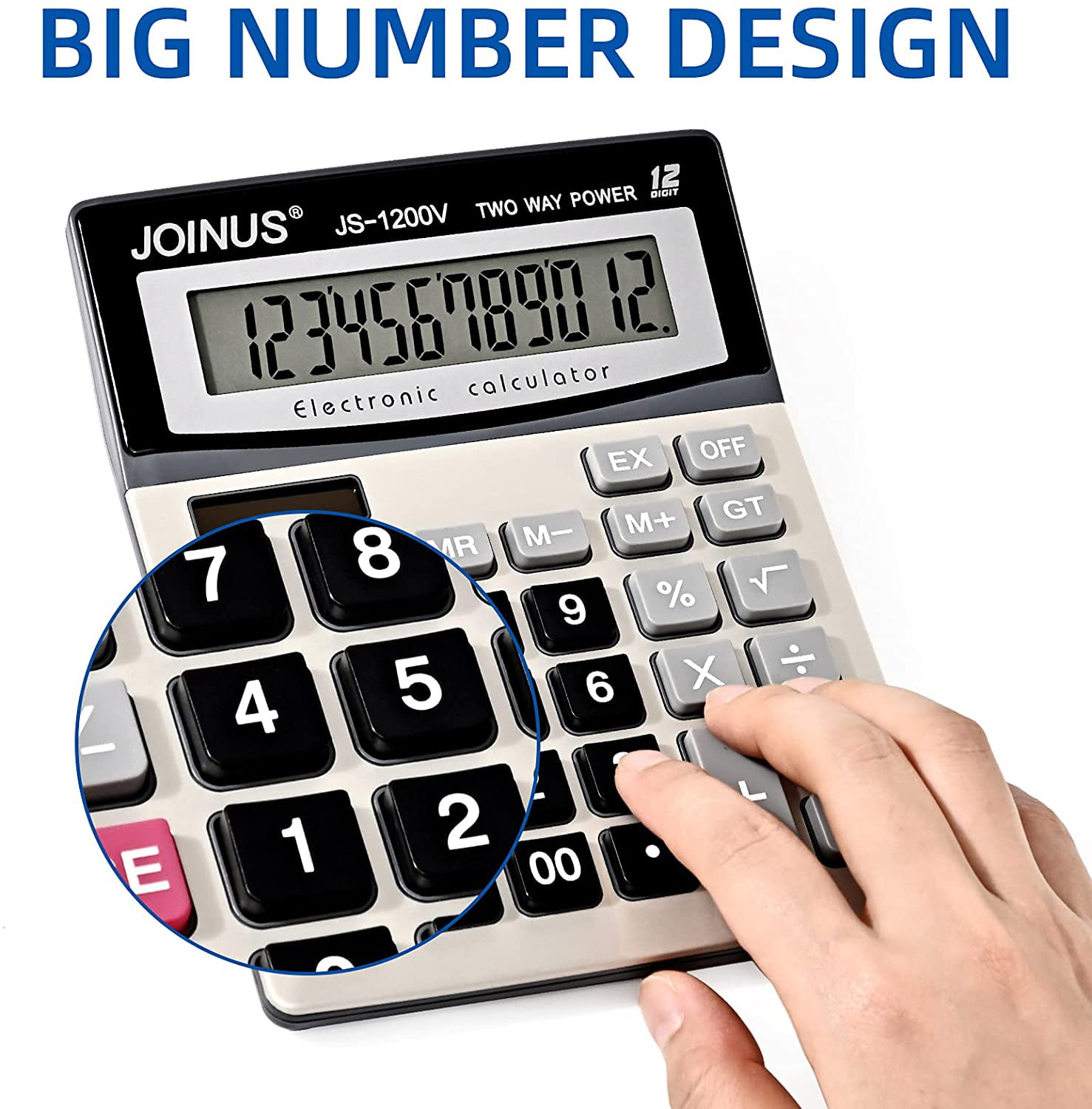 Details about   Basic Financial Calculator 12 Digits Large LCD Display Solar/Battery Powered New 