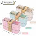 thumbnail image 2 of Japanese Bento Box lunch Box,3-in-1 Compartment, Almi Bento Lunch Box Meal Prep Gift, 2 of 5
