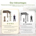 thumbnail image 6 of VEIKOUS 20'x 10' Outdoor Gazebo, Wooden Heavy Duty Versatile Pergola Carport with Metal Sloped Roof for 2-Car Shelter, 6 of 13