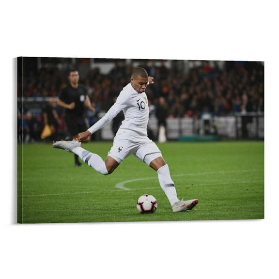 Kylian Mbappe Poster Canvas Poster Print Photo Art Painting Canvas Poster Home Decorative Bedroom Modern Decor Posters Gifts 16x24inch(40x60cm)