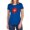 Royal, variant on Justice League Movie Cyborg Logo Women's T Shirt, Navy, Large