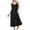 Black, variant on Womens Satin Nightgowns Long Silk Dress V Neck Adjustable Spaghetti Straps Sleepwear Sleeveless Nightdress