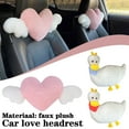 thumbnail image 3 of KRONDO Heart Shaped Car Headrest,Fluffy Heart Cute Shaped Headrest,Comfortable Soft Head Rest Cushion,Kawaii Car Accessories Neck Pillow,for Car Driving Travelling Office Home Decor, 3 of 9