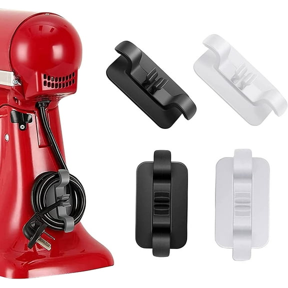 Cord Organizer for Kitchen Appliances, 4 PCS Upgraded Cord Keeper, Appliance Cord Winder Cord Wrapper Cord Holder Stick On Mixer, Coffee-Maker, Toaster, Pressure-Cooker and Air-Fryer