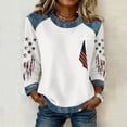 thumbnail image 2 of MuXiKeJi Clothes Women's USA 250th Anniversary Sweatshirt Patriotic American Flag Eagle Graphic Tee 1776-2026 long Sleeve Tops, 2 of 4