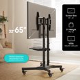 thumbnail image 3 of ONKRON Mobile TV Stand for 32”-65” TVs up to 110 lbs Height Adjustable max VESA 600x400 Stand 33” long, 3 of 9