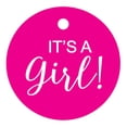 thumbnail image 1 of 100 Pcs C'est une Fille Baby Shower Accrocher Tags Forme Ronde Cadeau de Mariage Papier Tag, 1 of 1