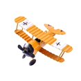 thumbnail image 2 of Vintage Iron Biplane Model Decor, Yellow Retro Metal Airplane Figurine, 1 Piece Handcrafted Decorative Ornament for Home Living Room Bedroom Bookshelf Desktop Office Vintage Style Decoration, 2 of 9